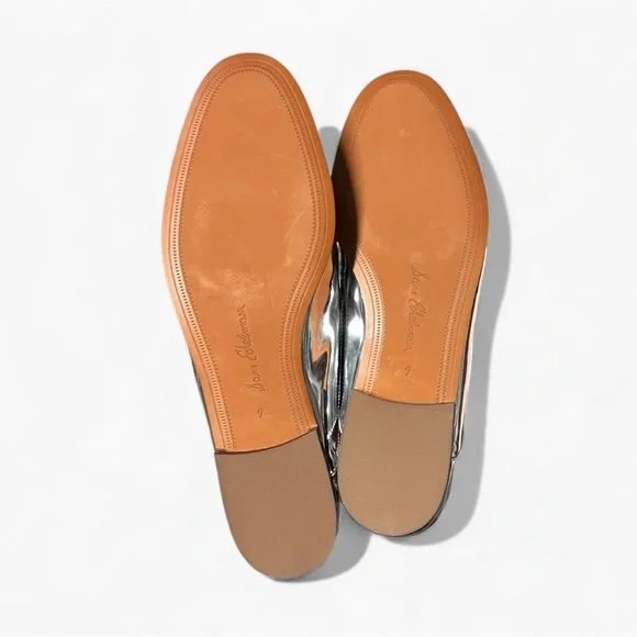 🌻NEW Sam Edelman Linnie Bit Mule Silver Leather Slip-On Loafer Mule Size 7 $150 - Picture 9 of 13